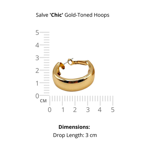 Salve ‘Bewitch’ Mid-Sized Flat Tube Minimal Hoop Earrings