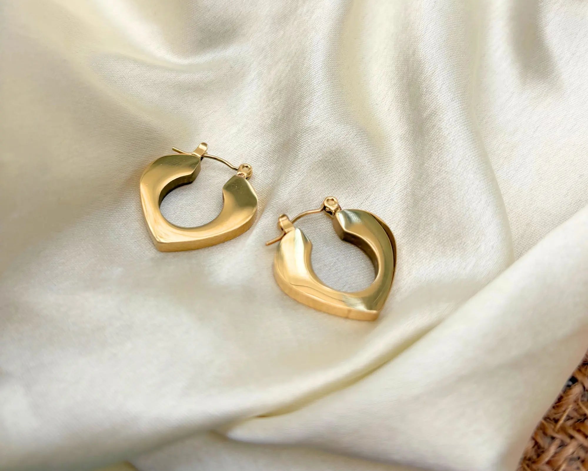Salve Contemporary Gold-Toned Hoops - Salve