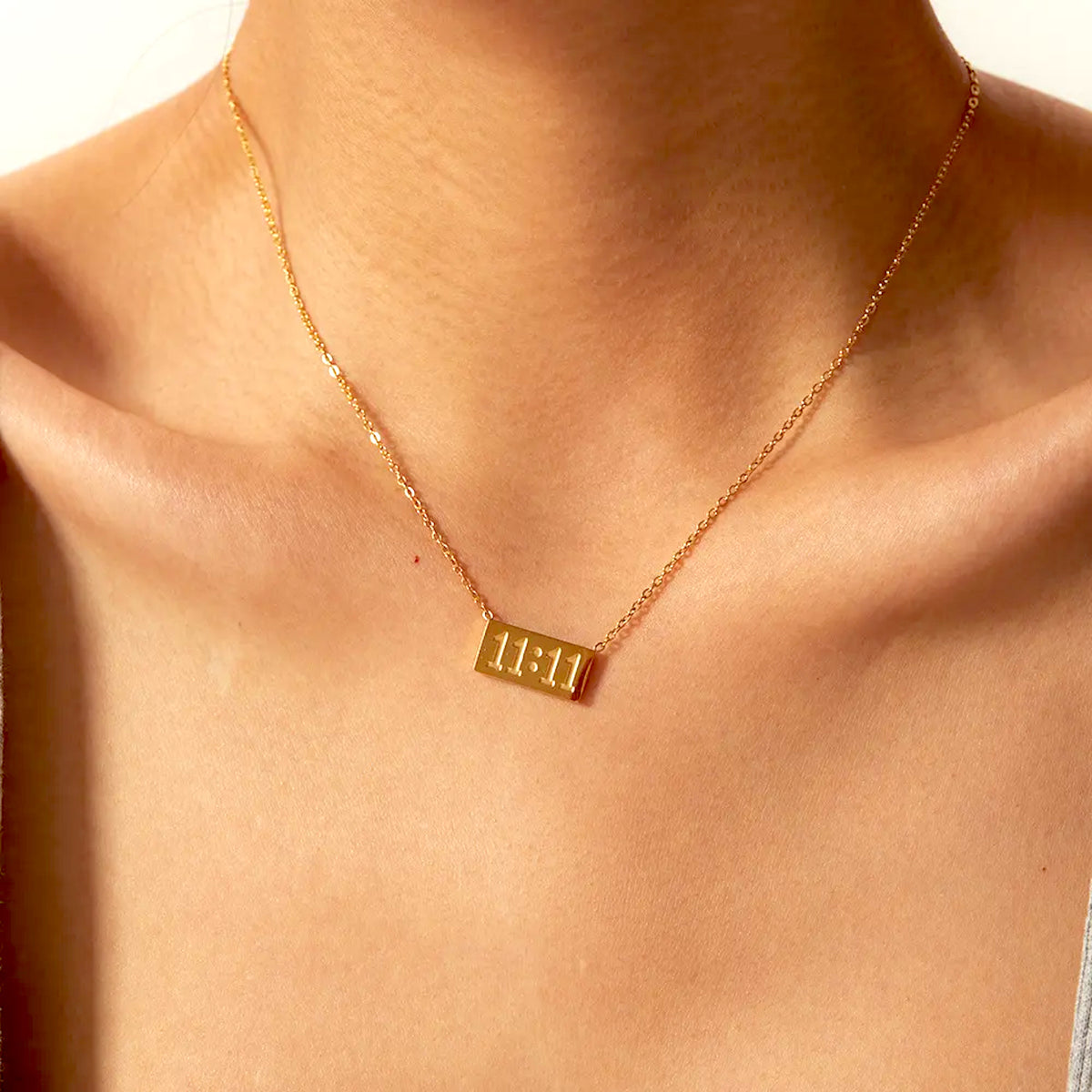 Salve Guardian Angel 11:11 Stainless Steel Pendant Necklace