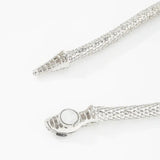 Salve Silver Snake Adjustable Zircon Studded Party Choker Necklace