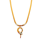 Salve ‘Rouse’ Rose Gold Snake Charm Snake Chain Necklace
