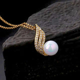 Salve ‘Pearl-fect’ Anti-Tarnish Dainty Faux Pearl Charm Pendant Necklace for Women