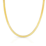 Salve ‘Ophelia’ Anti-Tarnish Stacking Flat Snake Chain Gold Necklace