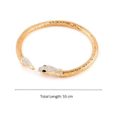 Salve ‘Serpent’ Gold Zircon Studded Choker Flexible Party Necklace