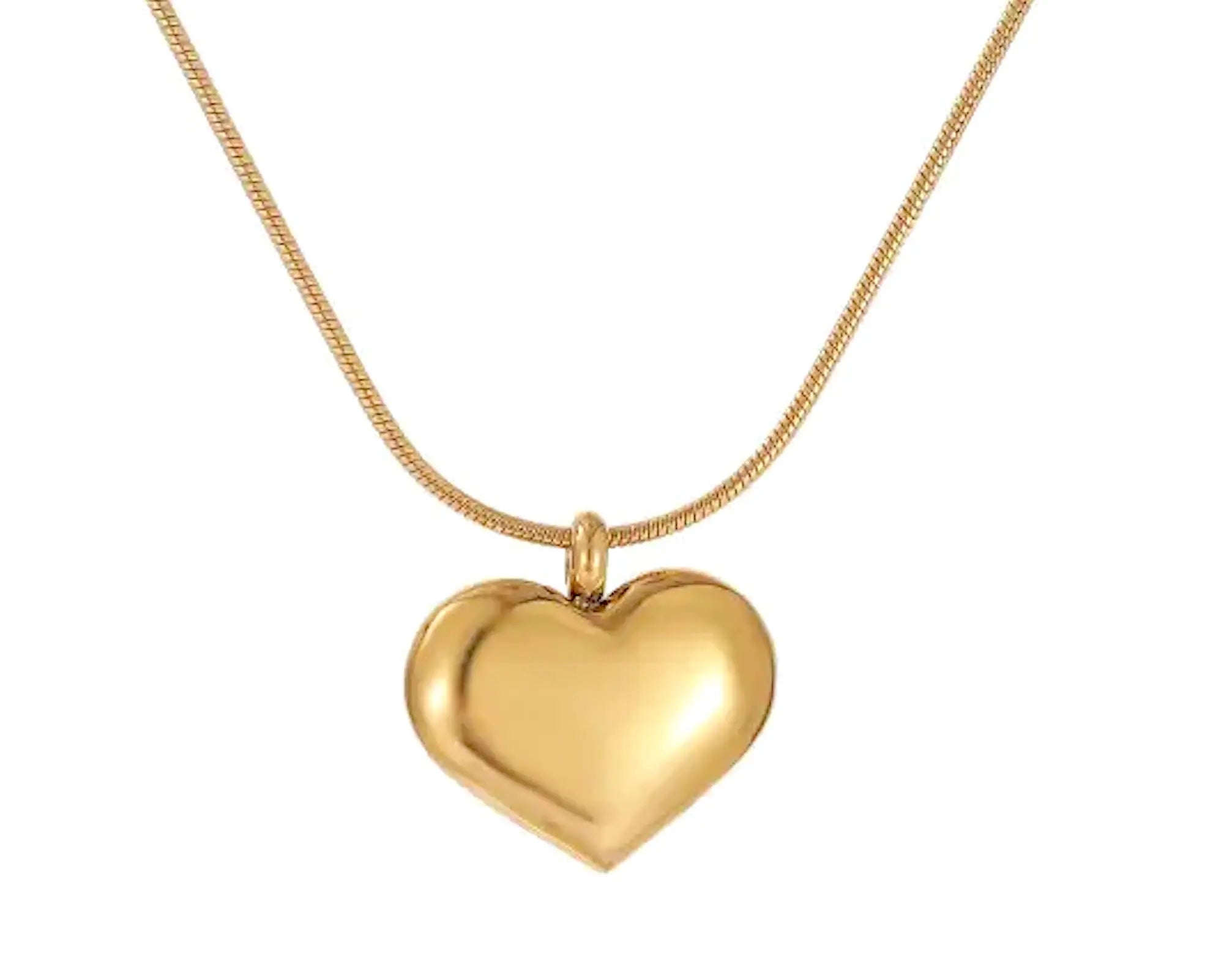 Salve Anti-Tarnish Gold Heart Pendant Necklace - Salve