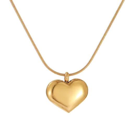 Salve 'Heart of Gold' Anti-Tarnish Pendant Necklace