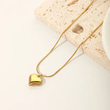 Salve Anti-Tarnish Gold Heart Pendant Necklace