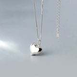 Salve Anti-Tarnish Silver Heart Pendant Necklace