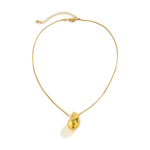 Salve ‘Sleek’ Bottega-Inspired Anti-Tarnish Teardrop Pendant Necklace