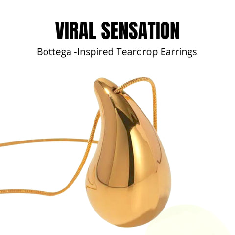 Salve ‘Sleek’ Bottega-Inspired Anti-Tarnish Teardrop Pendant Necklace