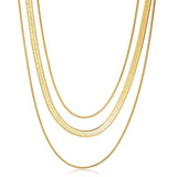 Salve Triple Layered Pre-Stacked Chain Necklace