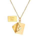 Salve 'Love You' Secret Message Envelope Pendant