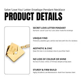 Salve 'Love You' Secret Message Envelope Pendant