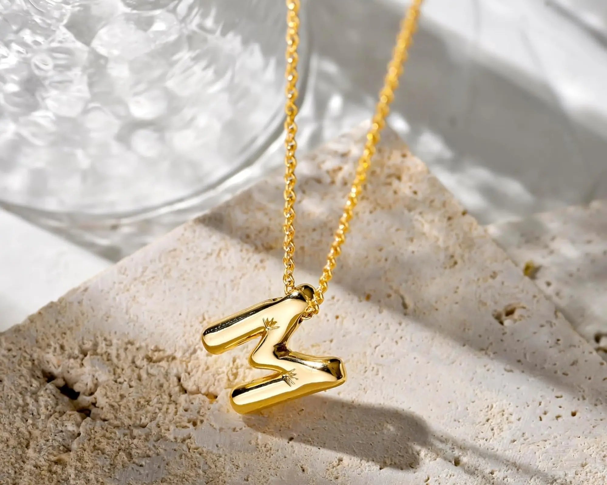 Salve 'M' Initial Letter Pendant for Women - Salve