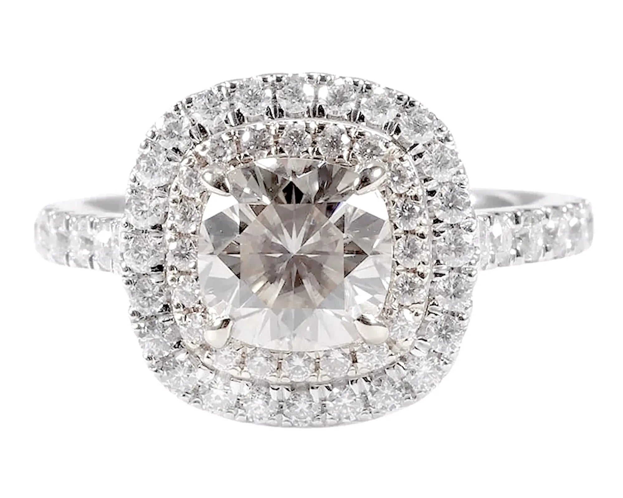 Salve ‘Godhead’ Cushion Cut Stone Studded Adjustable Ring - Salve