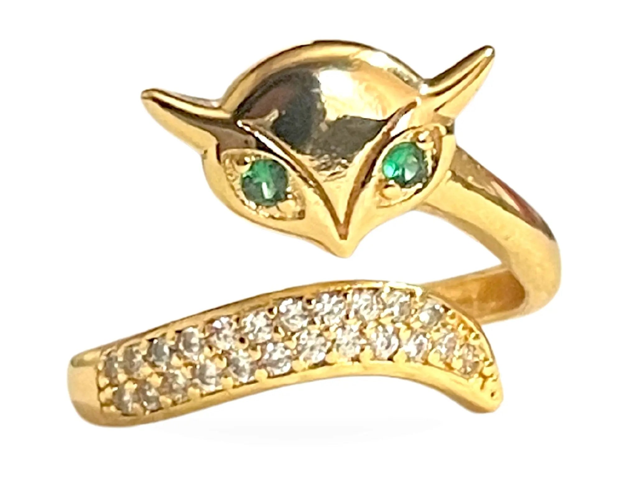 Salve ‘Foxy’ Anti-Tarnish Gold Fox Adjustable Ring - Salve