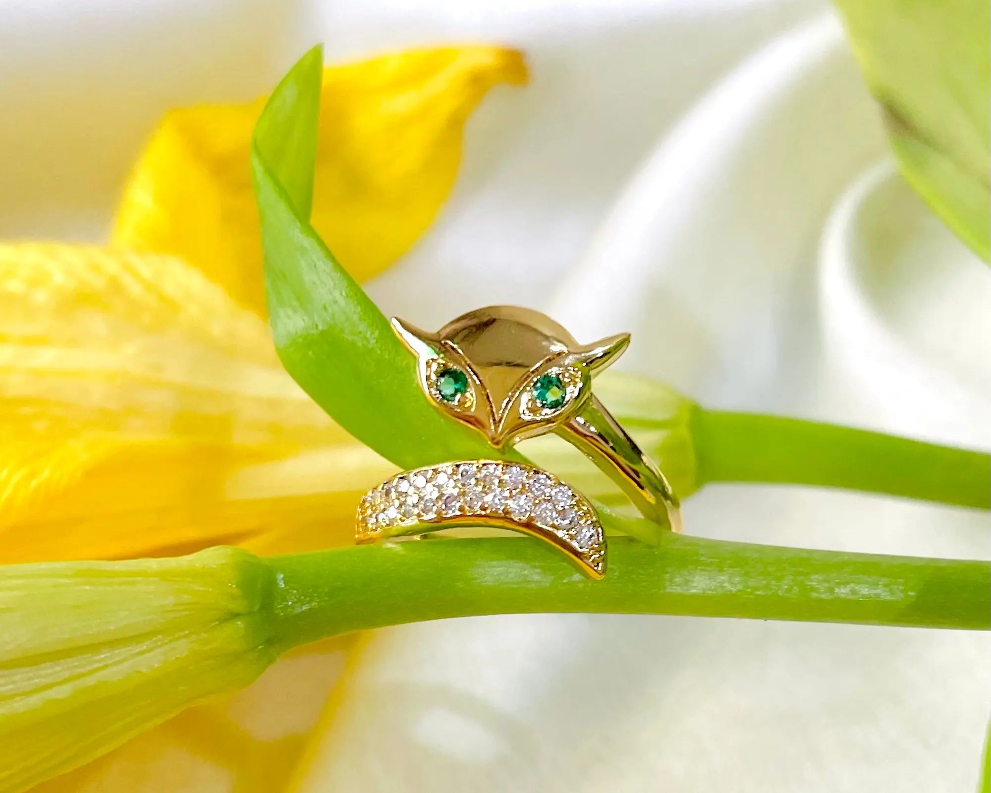 Salve ‘Foxy’ Anti-Tarnish Gold Fox Adjustable Ring - Salve
