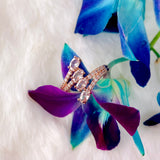 Salve ‘Charming’ Anti-Tarnish Rose Gold Adjustable Wrap Ring | Zircon Studded Cocktail Ring
