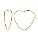 Salve Oversized Heart Shaped Hoop Earrings