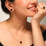 Salve Black Clover Necklace Set of 4