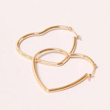 Salve Oversized Heart Shaped Hoop Earrings