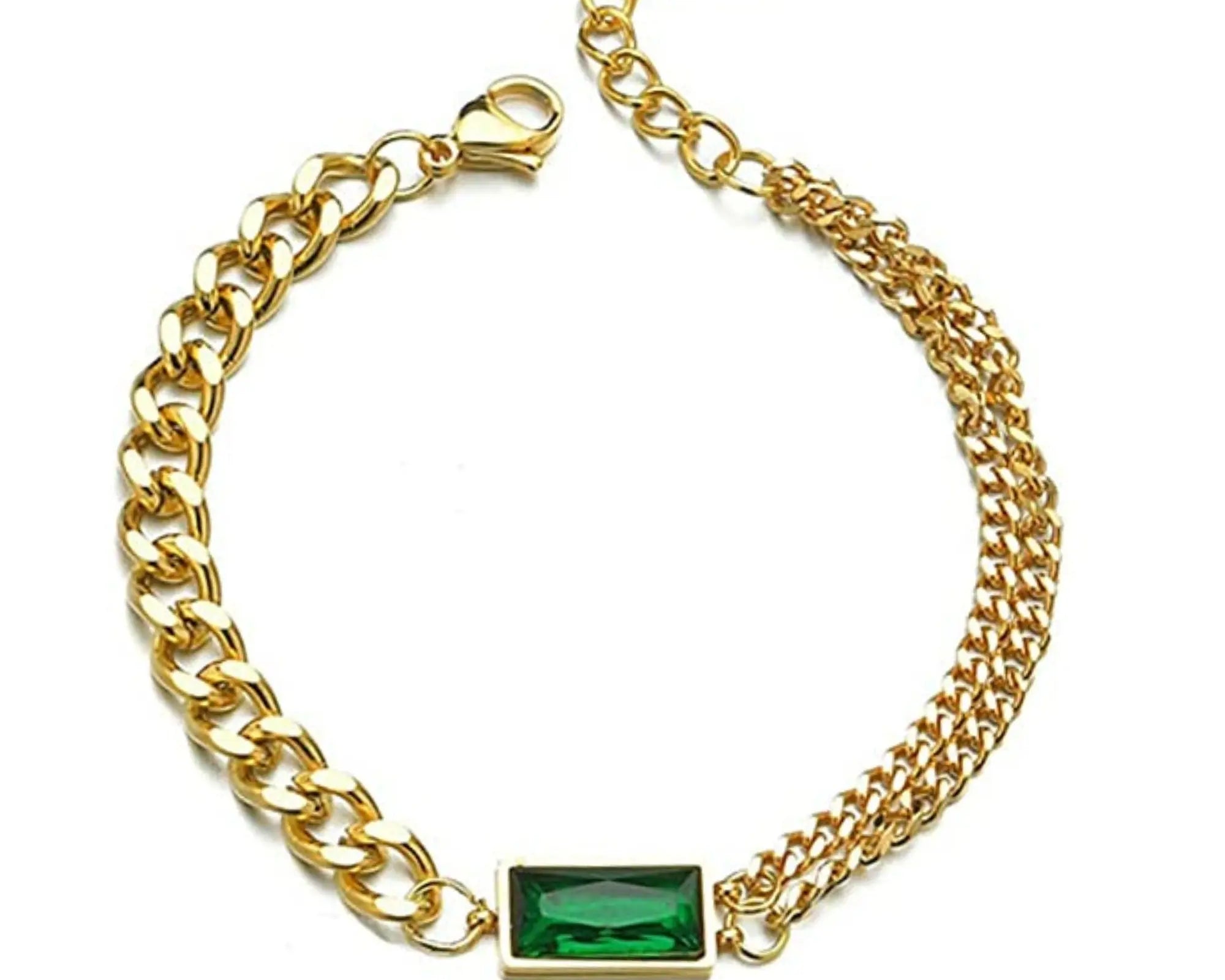 Salve ‘Arden’ Emerald Green Anti-Tarnish Bracelet - Salve