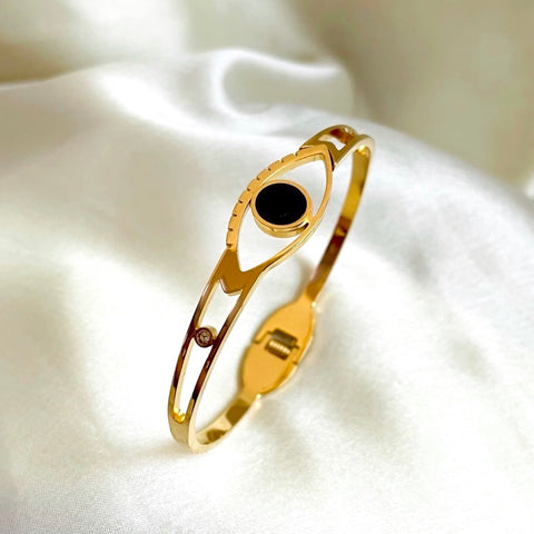 Salve Evil Eye Anti-Tarnish Affirmation Cuff Bracelet