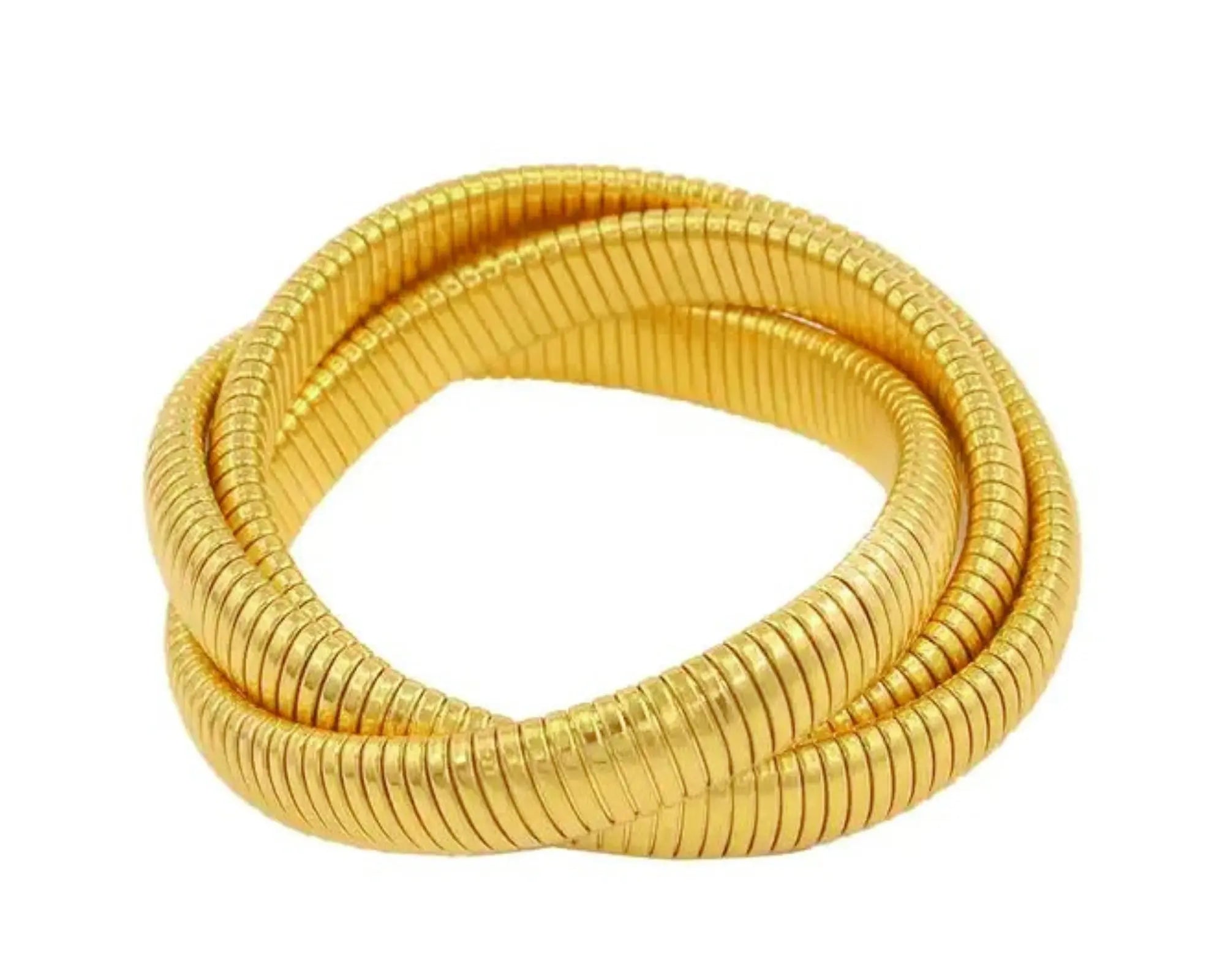 Salve ‘Fancy’ Triple Coil Stainless Steel Bracelet - Salve