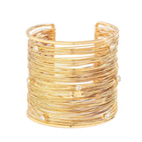 Salve Zirconia Studded Bangles Stack Bracelet Cuff