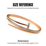 Salve Zirconia Studded Rose Gold Nail Bracelet