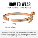 Salve Zirconia Studded Rose Gold Nail Bracelet