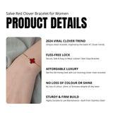 Salve Red Clover Chain Bracelet for Women