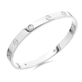 Salve Silver-Toned Love Band Bracelet for Women