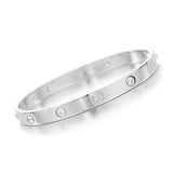 Salve Silver-Toned Love Band Bracelet for Women