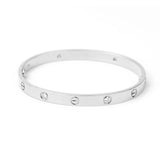 Salve Silver-Toned Love Band Bracelet for Women