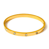 Salve Gold-Toned Studded Love Band Bracelet