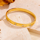 Salve Gold-Toned Studded Love Band Bracelet