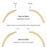 Salve Gold-Toned Studded Love Band Bracelet