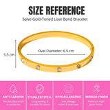 Salve Gold-Toned Studded Love Band Bracelet