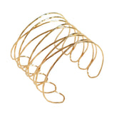 Salve Contemporary Gold Cuff Bracelet