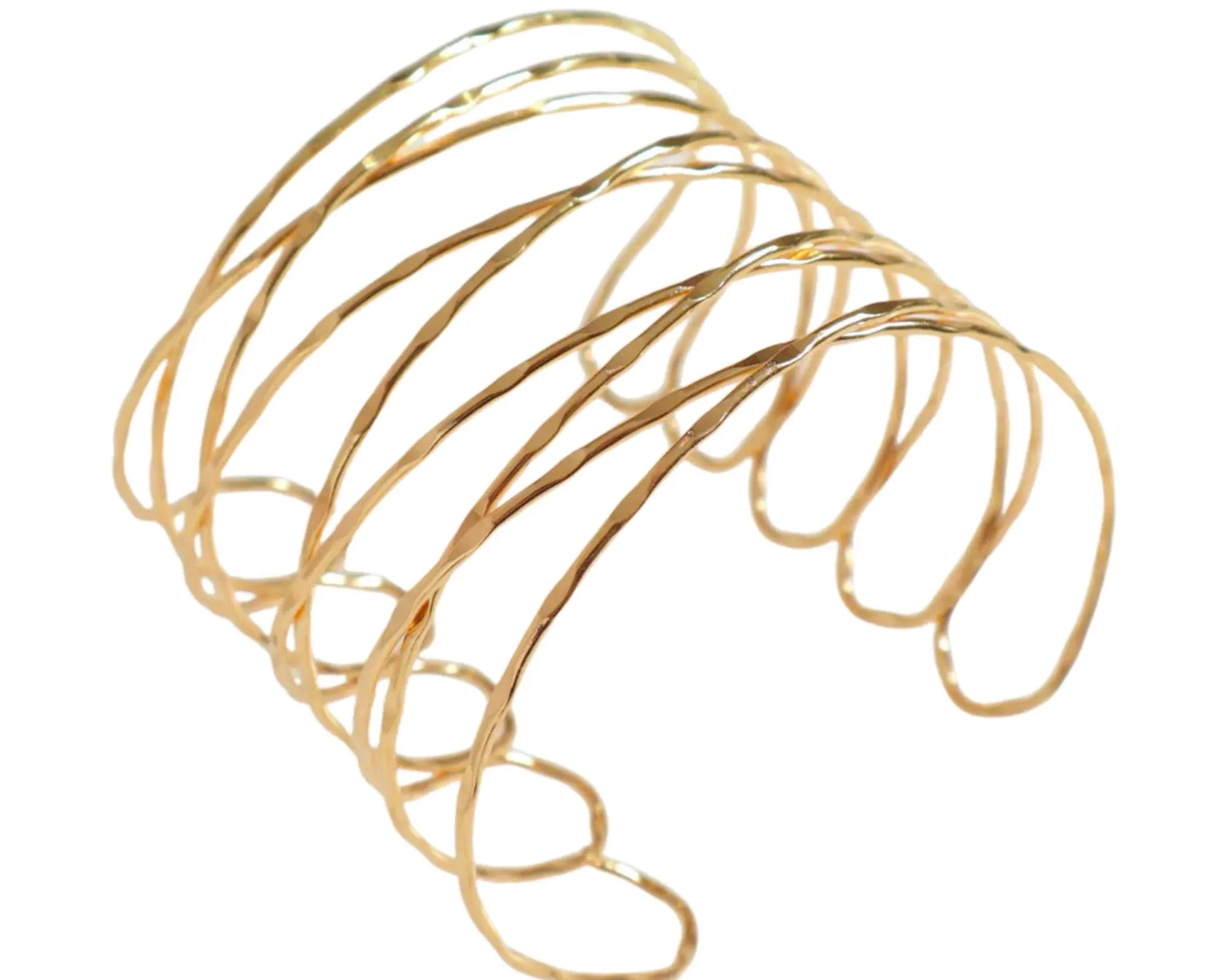 Salve Contemporary Gold Cuff Bracelet - Salve