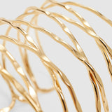 Salve Contemporary Gold Cuff Bracelet