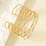 Salve Contemporary Gold Cuff Bracelet
