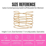 Salve Contemporary Gold Cuff Bracelet