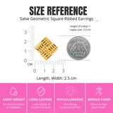 Salve Geometric Square Gold Earrings