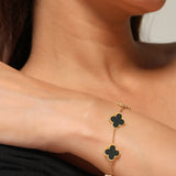 Salve Black Clover Necklace Set of 4