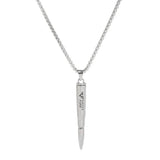 Salve Men Gun Bullet Pendant Necklace