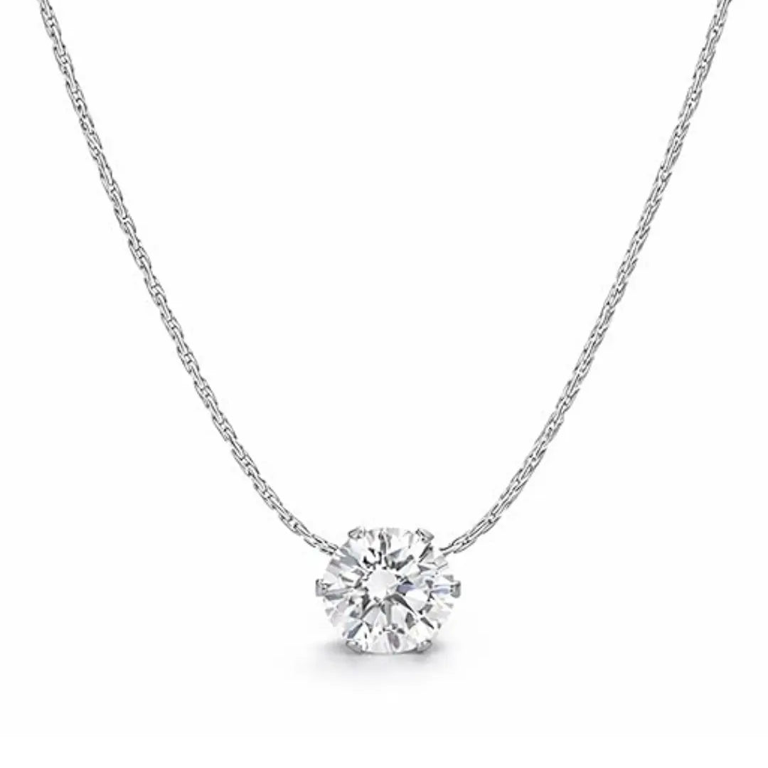 Salve Solitaire stone pendant necklace for women featuring a polished gemstone set in a delicate chain.