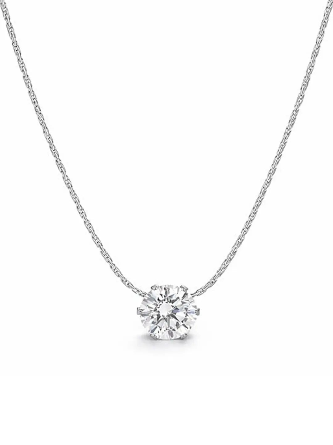 Salve Solitaire stone pendant necklace for women featuring a polished gemstone set in a delicate chain.
