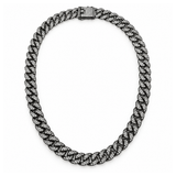 11MM Black Iced Out CZ Necklace for Men